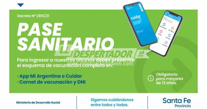 EL MINISTERIO DE DESARROLLO SOCIAL IMPLEMENTA EL PASE SANITARIO PARA LA ATENCIÓN EN SUS OFICINAS