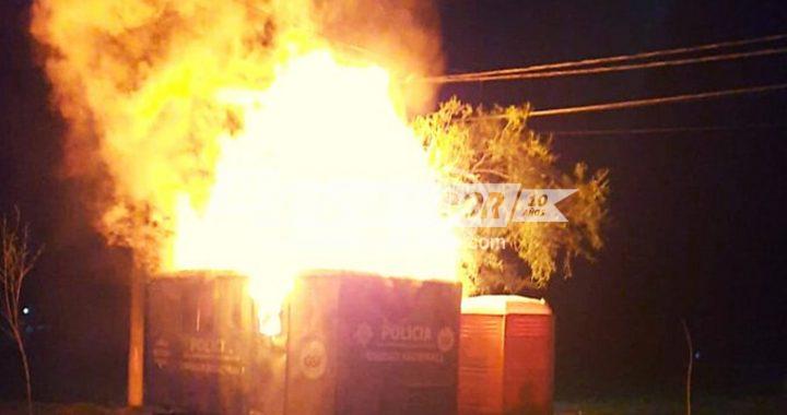 INCENDIARON UN PUESTO POLICIAL EN COLASTINÉ NORTE