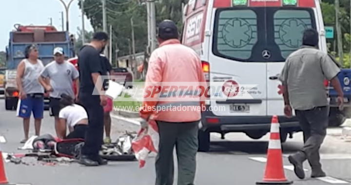 ACCIDENTE EN LA RUTA 1: UN JOVEN LESIONADO A LA ALTURA DEL KM 3