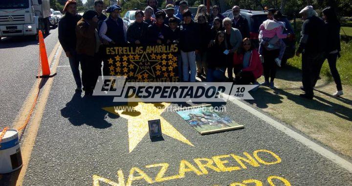 FAMILIARES Y AMIGOS DE NAZARENO CÓRDOBA PINTARON UN ESTRELLA AMARILLA EN SU MEMORIA