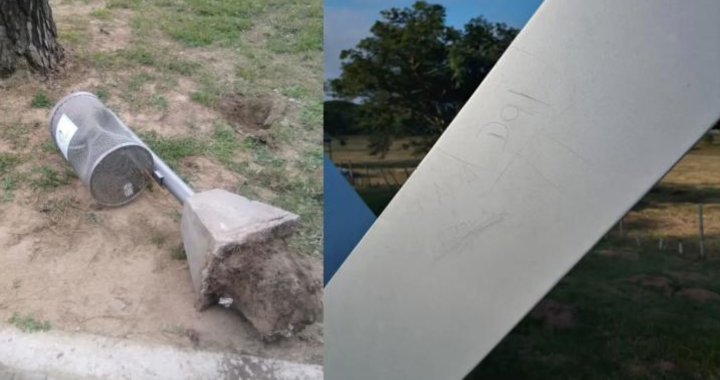 VANDALISMO Y DESTROZOS EN OBRAS PÚBLICAS DE CAYASTÁ