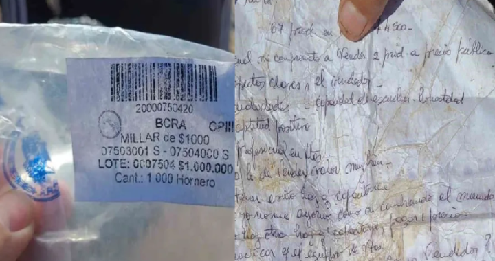 ENCONTRARON UNA CARTA QUE PODRÍA DEVELAR EL MISTERIO DE LOS DÓLARES EN EL BASURAL DE LAS PAREJAS