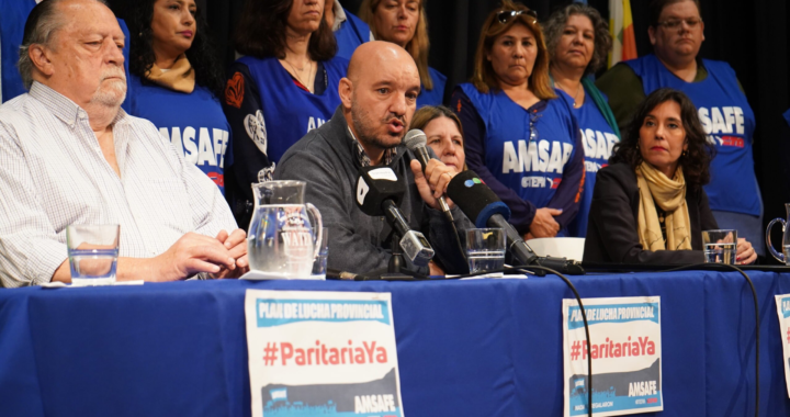 CONFERENCIA DE PRENSA DE AMSAFE Y SADOP: RECHAZO A LAS AMENAZAS DE DESCUENTOS Y RATIFICA LOS DÍAS DE PARO PARA LA PROXIMA SEMANA