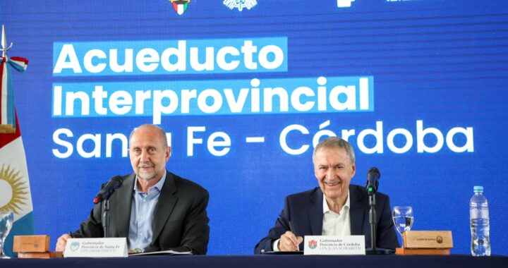 PEROTTI Y SCHIARETTI ANUNCIARON EL LLAMADO A LICITACIÓN PARA LA CONSTRUCCIÓN DEL ACUEDUCTO INTERPROVINCIAL SANTA FE – CÓRDOBA