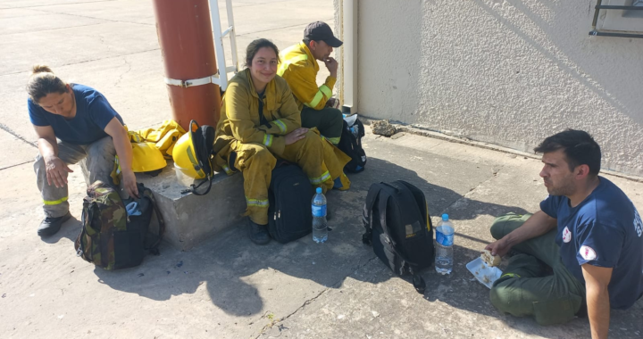 BOMBEROS VOLUNTARIOS DE RINCÓN SE SUMARON AL COMBATE DEL FUEGO A LA VERA DE LA RUTA 168