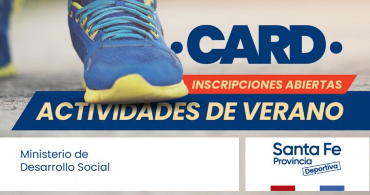 SE ENCUENTRAN ABIERTAS LAS INSCRIPCIONES PARA REALIZAR ACTIVIDADES DEPORTIVAS EN EL CARD DE LA CIUDAD DE SANTA FE