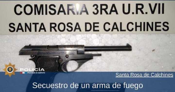 PRESUNTO AGRESOR DETENIDO Y PISTOLA SECUESTRADA EN SANTA ROSA DE CALCHINES