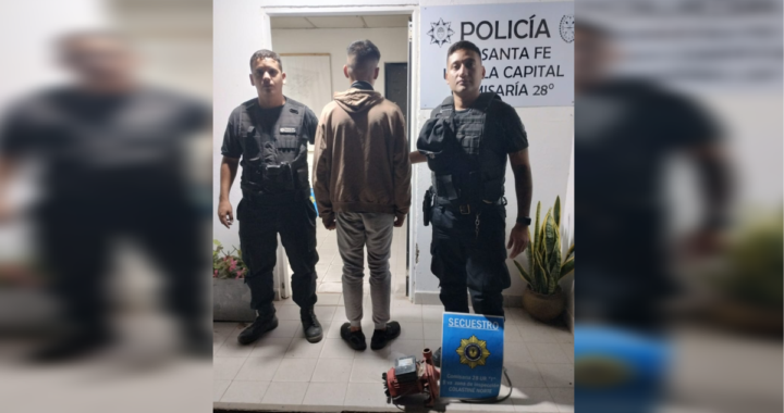 ¡HIJO LADRÓN! ROBA BOMBA CENTRÍFUGA EN COLASTINÉ NORTE Y SU PROPIO PADRE LO DELATÓ A LA POLICÍA