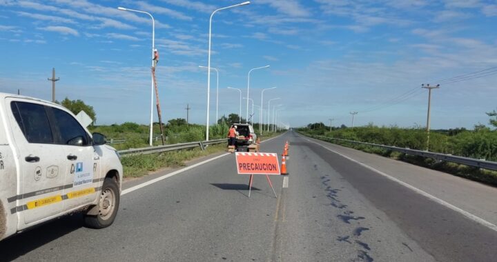 INSTALAN CÁMARAS DE SEGURIDAD EN LA RUTA 168 PARA PREVENIR ACTOS VANDÁLICOS CON LA LUMINARIA