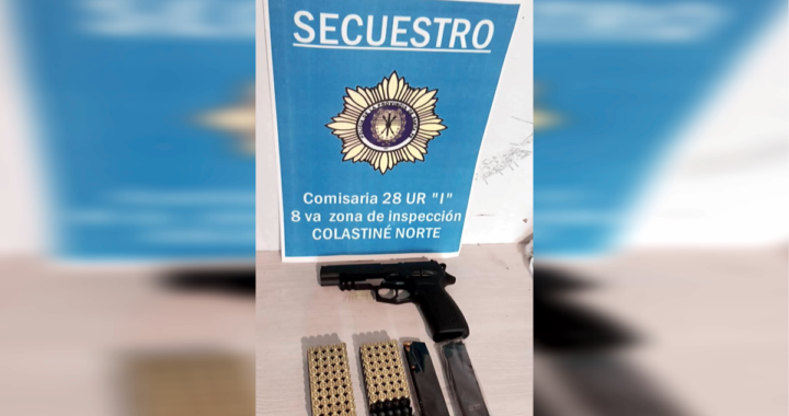 SECUESTRARON UN ARMA DE FUEGO Y DETUVIERON A UN HOMBRE EN COLASTINÉ NORTE