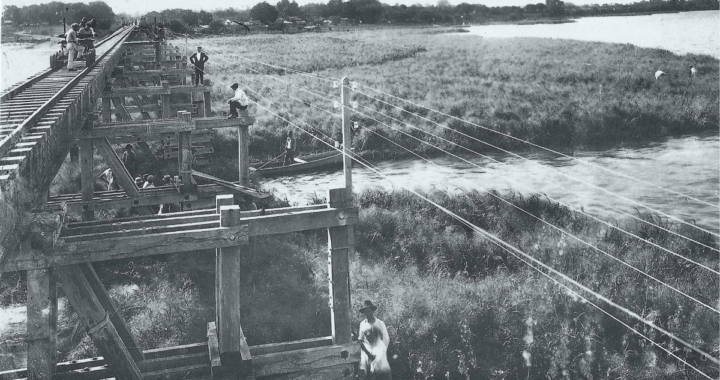 LA IMPRESIONANTE PARED DE VEGETACIÓN DE LA SETÚBAL SE DIÓ CASI 100 AÑOS ATRAS Y DESTRUYO EL PUENTE QUE LLEGABA A COLASTINÉ Y RINCÓN