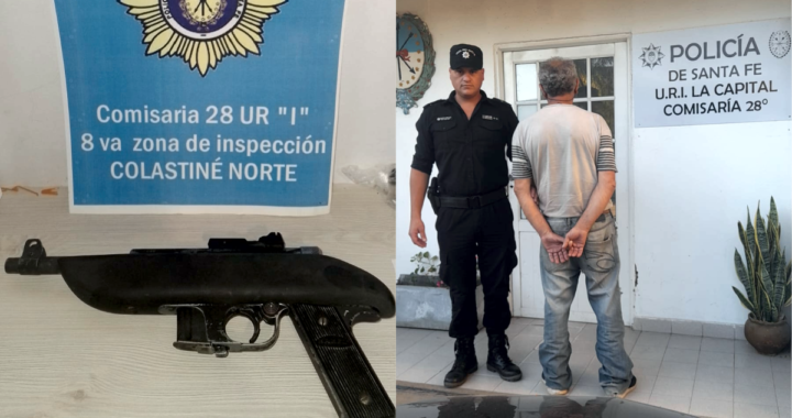 DETENIDO EN COLASTINÉ NORTE POR AMENAZAS CALIFICADAS CON USO DE ARMA DE FUEGO Y TENENCIA ILEGÍTIMA