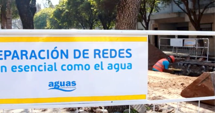 AGUAS SANTAFESINAS TRABAJA EN EL DISTRITO LA GUARDIA Y CORTA EL SUMINISTRO DE AGUA HASTA LA TARDE