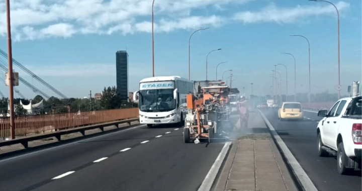 VIALIDAD NACIONAL CONTINÚA CON LA DEMARCACIÓN HORIZONTAL DE RN 168