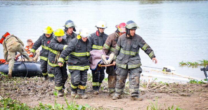 SE REALIZÓ CON ÉXITO EL SIMULACRO DE ACCIDENTE AÉREO EN EL AEROPUERTO SAUCE VIEJO Y ZONA DE ISLAS