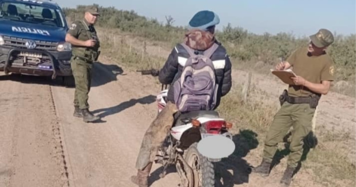 EFECTIVOS RURALES LABRAN ACTA POR INFRACCIÓN A LA LEY DE CAZA