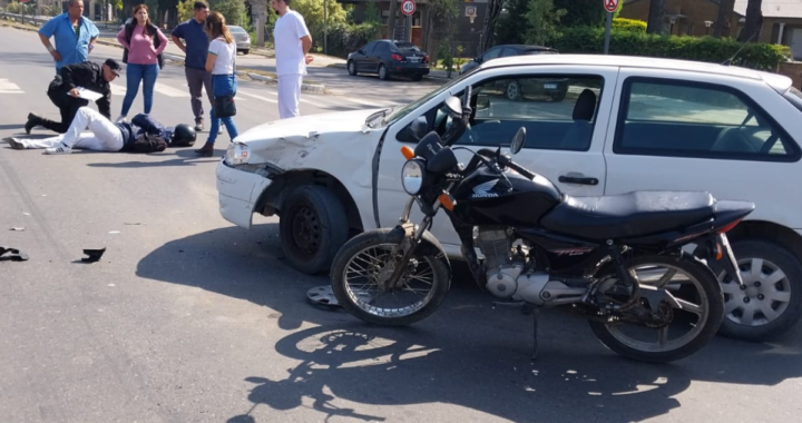 ACCIDENTE EN RUTA 1: MOTOCICLISTA LESIONADO EN COLASTINÉ NORTE