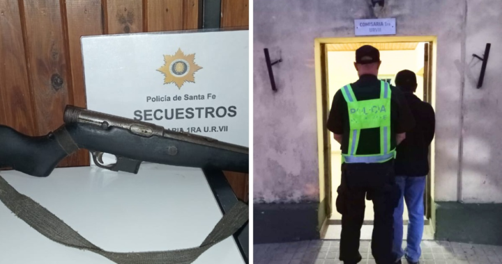 OPERATIVO POLICIAL EN HELVECIA: SECUESTRO DE ARMAS Y DETENCIÓN POR VIOLENCIA DE GÉNERO