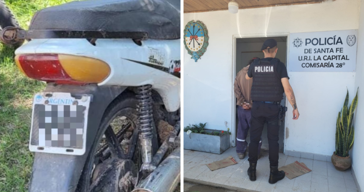 DETUVIERON A UN DELINCUENTE  EN COLASTINÉ NORTE Y RECUPERARON UNA MOTO QUE REGISTRABA PEDIDO DE SECUESTRO