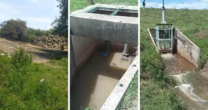 “NOS ESTAMOS INUNDANDO POR AGUA DE RÍO” UN VECINO DE LA GUARDIA MOSTRÓ CÓMO INGRESA AL BARRIO EL AGUA POR UNA ESCLUSA Y LA FALTA DE BOMBA 