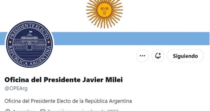 MILEI CONCENTRARÁ SU COMUNICACIÓN OFICIAL EN UNA CUENTA DE LA RED SOCIAL X