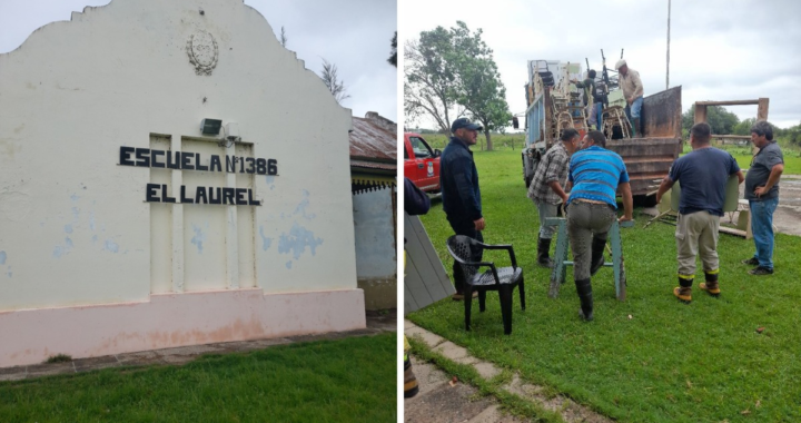 LA CRECIDA DEL RÍO SAN JAVIER SUMADO A LAS ÚLTIMAS LLUVIAS PROVOCARON LA EVACUACIÓN EN LA ESCUELA DE EL LAUREL EN GARAY