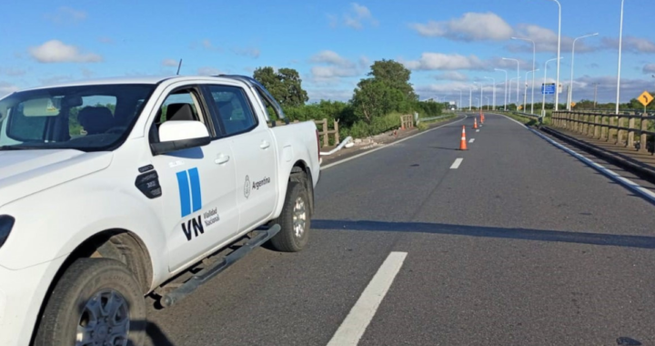 SEÑALAMIENTO EN RN 168 SOBRE PUENTE ALIVIADOR SINIESTRADO