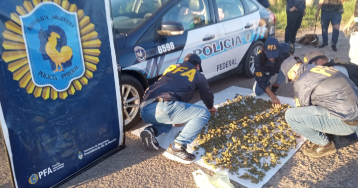 LA POLICÍA FEDERAL SECUESTRÓ MARIHUANA EN RUTA 168: UN HOMBRE QUEDÓ DETENIDO LUEGO DE SER INDAGADO