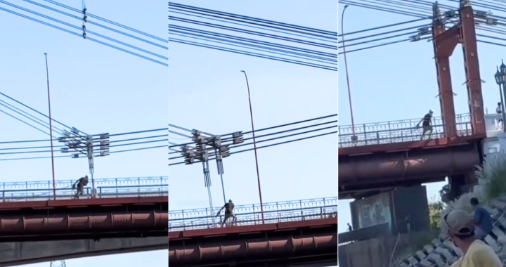 VANDALIZARON LA INSTALACIÓN LUMÍNICA DEL PUENTE COLGANTE