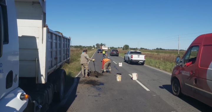 VIALIDAD NACIONAL TRABAJA SOBRE RN 11 ENTRE GOBERNADOR CRESPO Y COLONIA SILVA