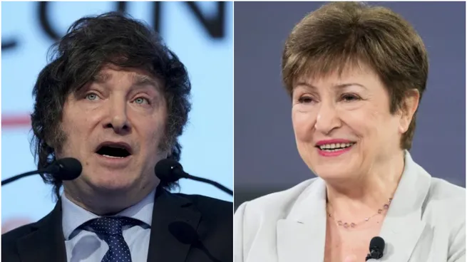 JAVIER MILEI SE REÚNE CON KRISTALINA GEORGIEVA EN EL G7 PARA COMENZAR NEGOCIACIONES SOBRE EL NUEVO PROGRAMA CON EL FMI