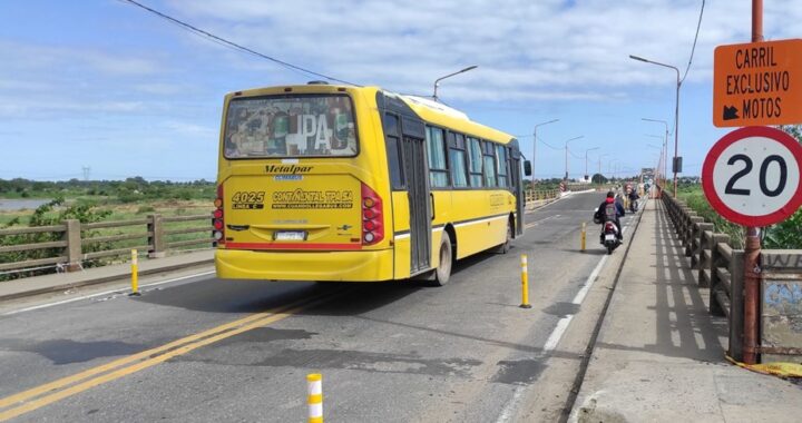 COLECTIVOS: DESVÍAN LÍNEAS INTERURBANAS ANTE ARREGLOS EN EL PUENTE CARRETERO