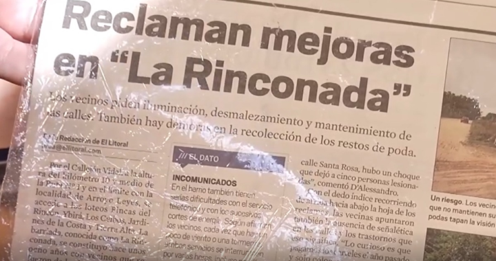 RECLAMO VECINAL HISTÓRICO EN RINCÓN NORTE: SIN RESPUESTAS POR PARTE DEL MUNICIPIO