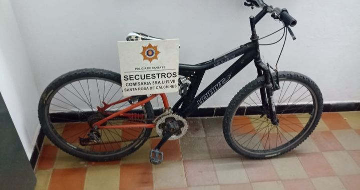 RECUPERAN BICICLETA ROBADA EN SANTA ROSA DE CALCHINES