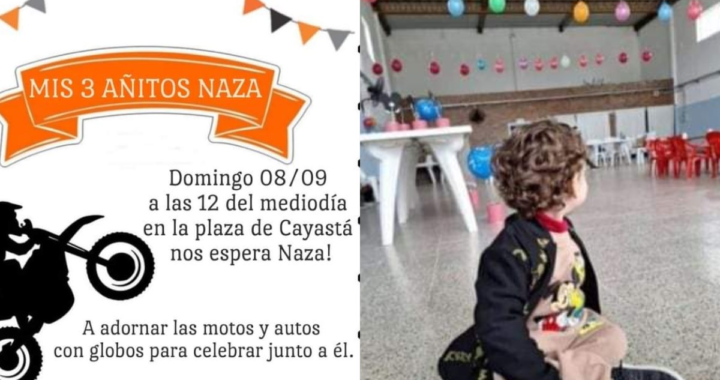 CAYASTÁ SE UNE PARA CELEBRAR EL CUMPLEAÑOS MÁS FELIZ DE NAZARENO