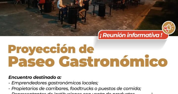 CAYASTÁ CONVOCA A GASTRONÓMICOS Y EMPRENDEDORES A UNA REUNIÓN PARA CREAR UN PASEO GASTRONÓMICO