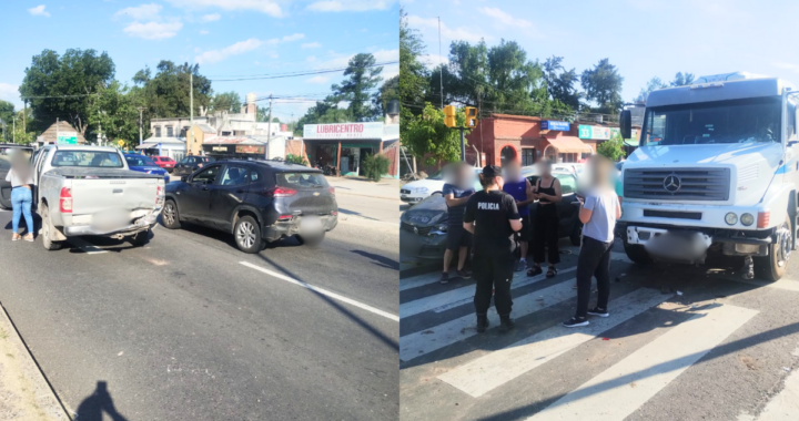 MÚLTIPLE CHOQUE EN LA RUTA 1 A LA ALTURA DE COLASTINÉ: SOLO DAÑOS MATERIALES