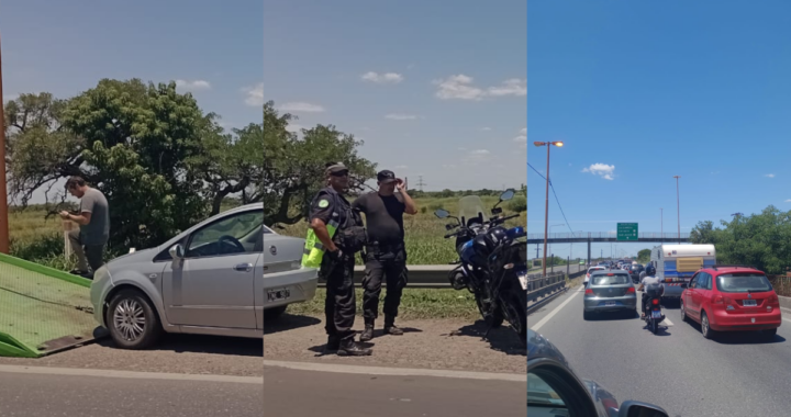 ACCIDENTE ENTRE AUTO Y CAMIONETA GENERA TRÁNSITO ALTERNADO EN RUTA 168 ENTRE BARRIO EL POZO Y LA GUARDIA