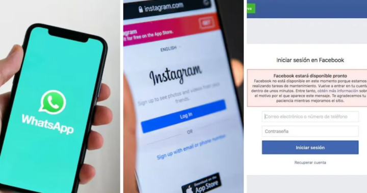CAÍDA MASIVA DE WHATSAPP, INSTAGRAM Y FACEBOOK: REPORTAN FALLAS EN TODO EL MUNDO