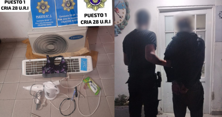 APREHENDIDO EN COLASTINÉ POR ROBO: SECUESTRAN ELECTRODOMÉSTICOS Y OTROS OBJETOS