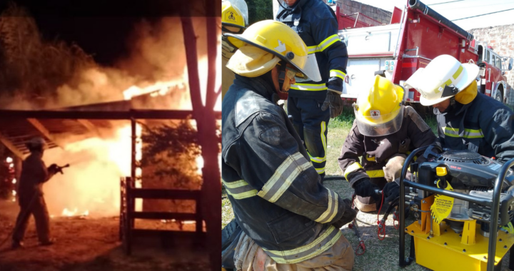 SANTA ROSA DE CALCHINES CONMEMORA EL 10° ANIVERSARIO DE SU CUARTEL DE BOMBEROS VOLUNTARIOS