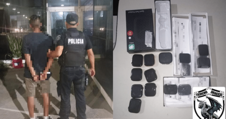 DEMORARON A HOMBRE CON 14 RELOJES INTELIGENTES  EN LA ZONA DE CÁRCEL DE LAS FLORES