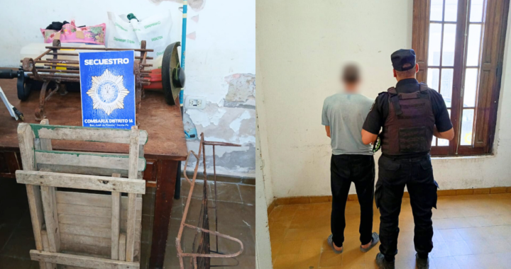 DETIENEN A UN HOMBRE EN RINCÓN TRAS EL HURTO DE ELEMENTOS DOMÉSTICOS Y DE PESCA
